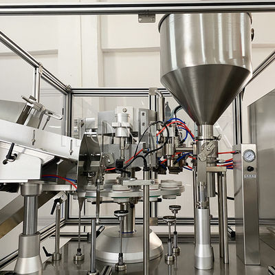 Máquina de llenado y sellado de pomadas de plástico industrial 2KW