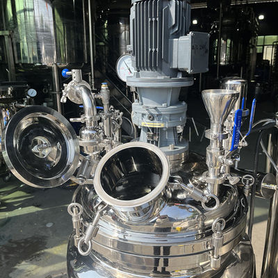 Máquina de mezcla de emulsificación al vacío de 380 V, tanque homogeneizante tipo fijo