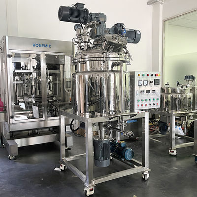 Máquina de mezcla de emulsionador de vacío de crema Motor horizontal de mezcla bidireccional