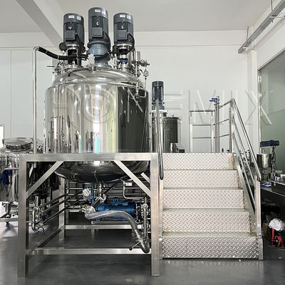 Mezclador de emulsificación de vacío fijo 1000L Máquina para hacer pasta de dientes 5.5KW