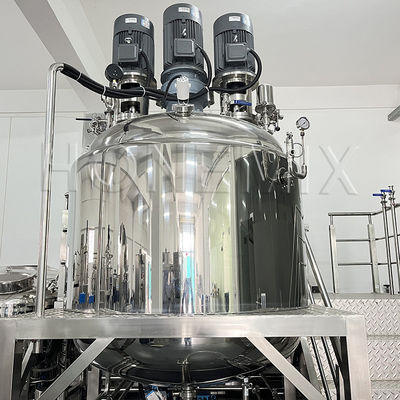 Mezclador de emulsificación de vacío fijo 1000L Máquina para hacer pasta de dientes 5.5KW