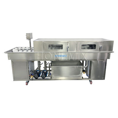 Equipo auxiliar rotativo 1.25KW Máquina de lavar botellas de doble línea