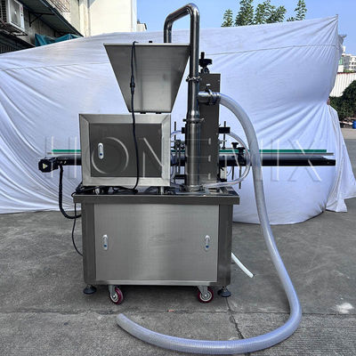 Automático de engranaje bomba de baño loción de dos cabezas máquina de llenado material de alimentación neumático