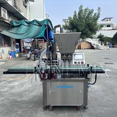 Automático de engranaje bomba de baño loción de dos cabezas máquina de llenado material de alimentación neumático
