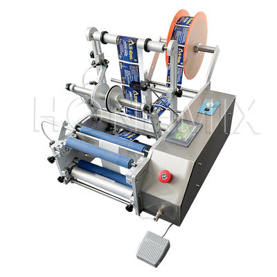 Máquina de etiquetado de pegatinas de mesa pequeña de 100W Semi-Auto exacto
