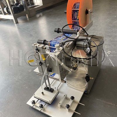 Máquina de etiquetado de etiquetas semiautomática de 100W para botellas planas