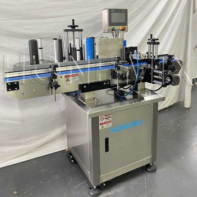 Máquina automática de etiquetado de pegatinas verticales personalizada para botellas redondas