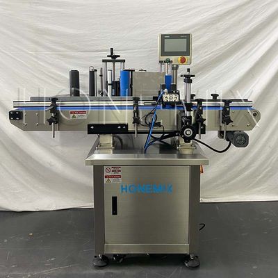 Máquina automática de etiquetado de pegatinas verticales personalizada para botellas redondas
