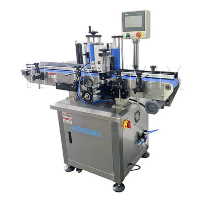 Máquina automática de etiquetado de pegatinas verticales personalizada para botellas redondas
