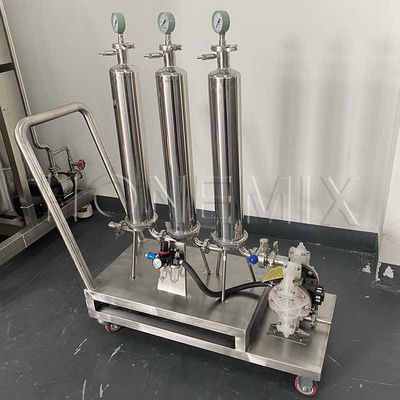 Máquina de fabricación de perfumes líquidos de tres etapas filtro de perfumes de acero inoxidable