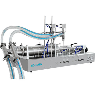 Cosméticos Máquina de llenado de dos cabezas de pistón Máquina de llenado horizontal CE