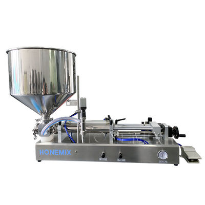 Máquina de llenado de gel de desinfectante horizontal con una boquilla Máquina de llenado semiautomático