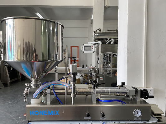 Máquina de llenado de gel de desinfectante horizontal con una boquilla Máquina de llenado semiautomático