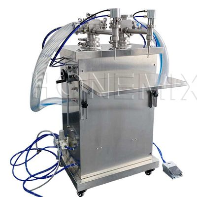 Máquina de llenado de botellas de champú automático vertical con dos boquillas