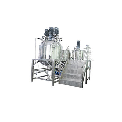 Mezclador de emulsificación de vacío fijo 1000L Máquina para hacer pasta de dientes 5.5KW