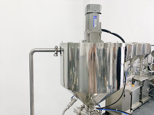 Equipo de llenado de cera cosmética botella de crema botella máquina de llenado caliente con mezclador