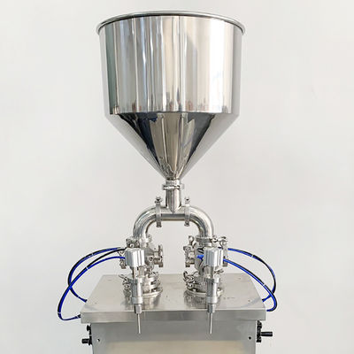 Máquina de llenado de pistón vertical Máquina de llenado de crema de control neumático 2 cabezas