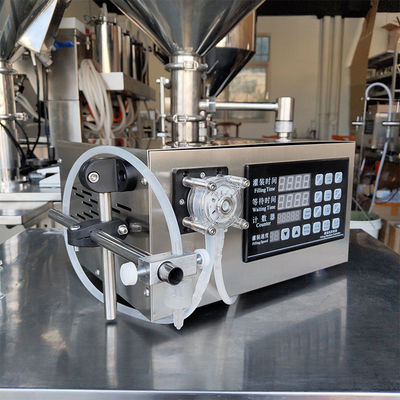 Máquina de llenado de botellas de aceite líquido con bomba peristáltica semiautomática