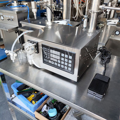 Máquina de llenado de botellas de aceite líquido con bomba peristáltica semiautomática
