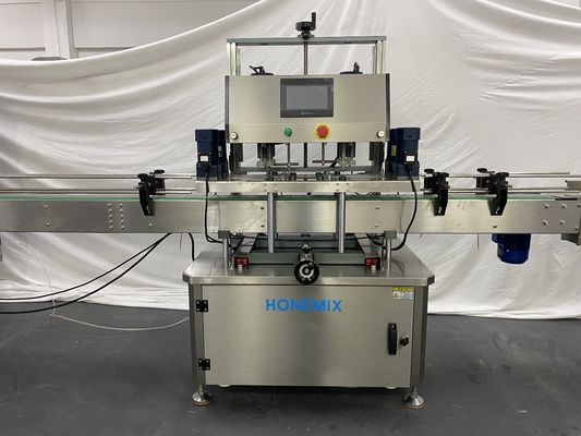 Máquina de llenado de crema diez boquillas llenando línea de etiquetado de tapa