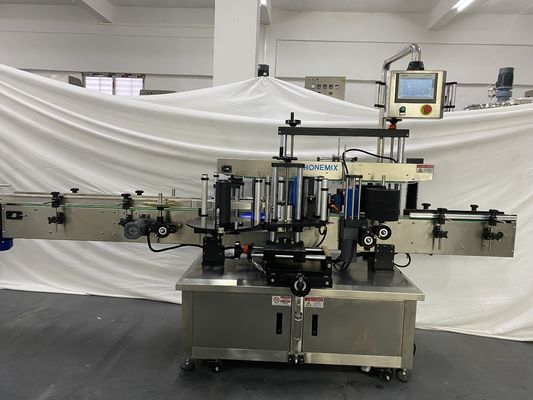 Máquina de llenado de crema diez boquillas llenando línea de etiquetado de tapa