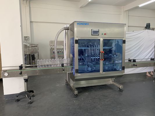Máquina de llenado de loción de crema de cosméticos con seis boquillas
