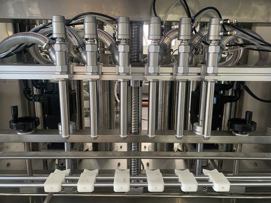 Máquina de llenado de loción de crema de cosméticos con seis boquillas