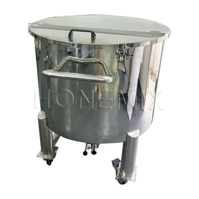 Tanque sanitario de la planta de tratamiento de aguas de RO de acero inoxidable Tanque de almacenamiento con tapa medio abierta