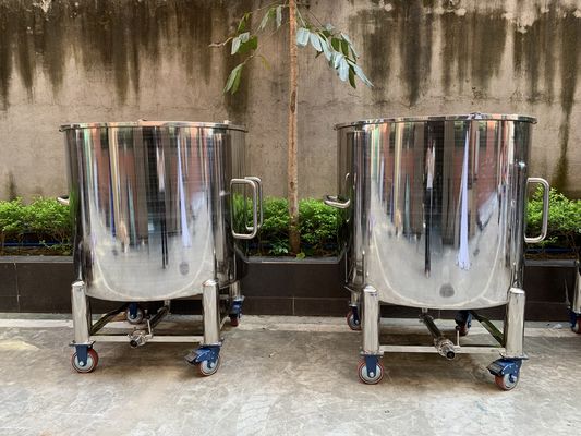 Tanque sanitario de la planta de tratamiento de aguas de RO de acero inoxidable Tanque de almacenamiento con tapa medio abierta