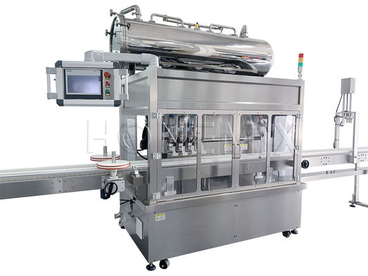 Máquina de llenado de crema de seguimiento de servo pistón de tapa de la máquina